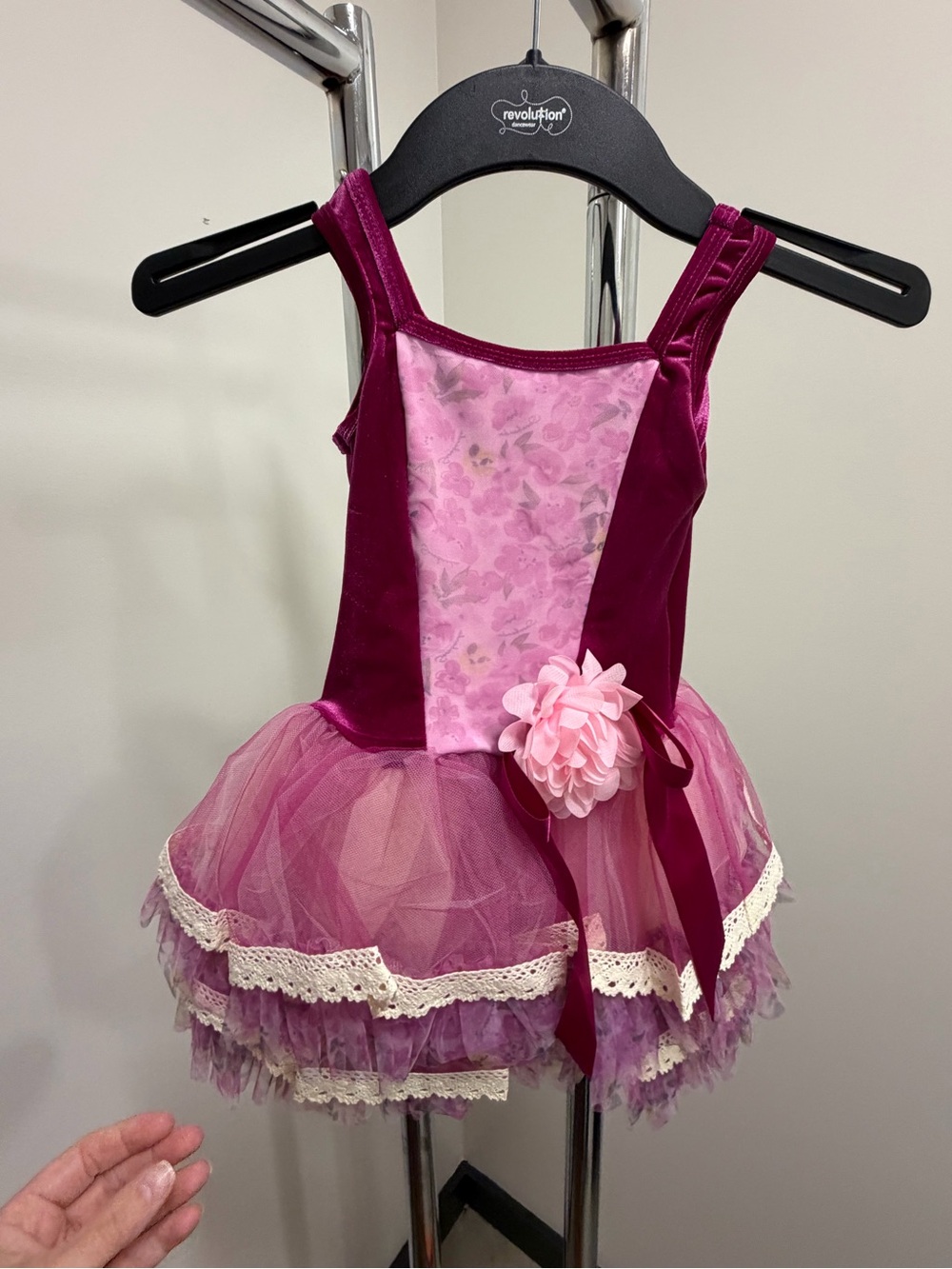 Revolution Pink & Plum Floral Tutu Dance Costume with Flower Accent
